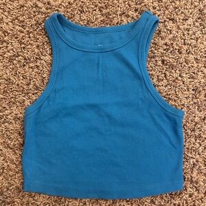 Wild Fable Blue Sleeveless Crop Tank Top